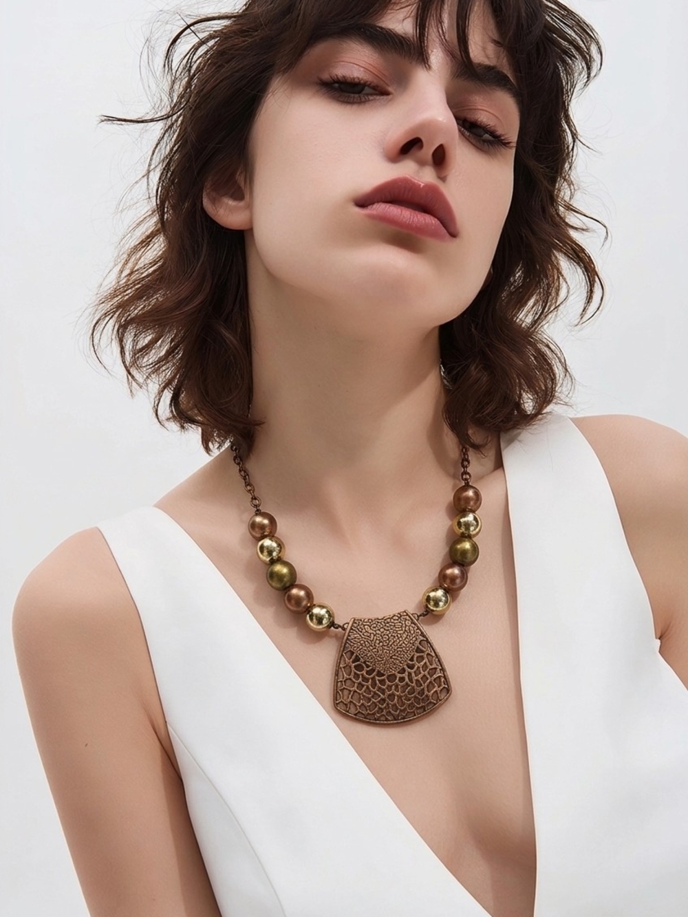 Paparazzi bronze pendant necklace